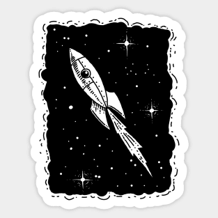 space rocket ship Sticker